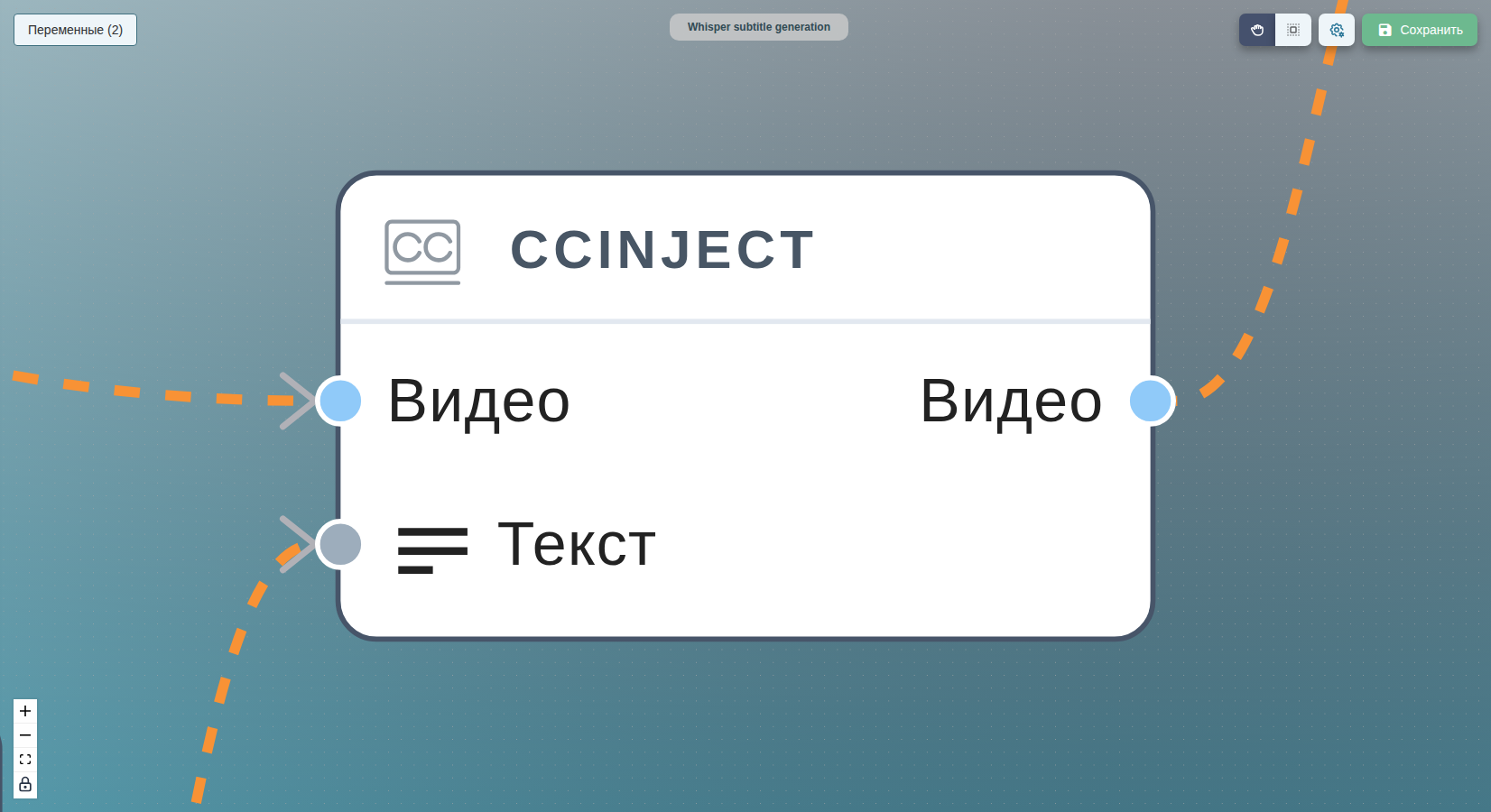 ccinject, мультиплексирующий текстовую дорожку, сгенерированную Whisper, в видеопакет.