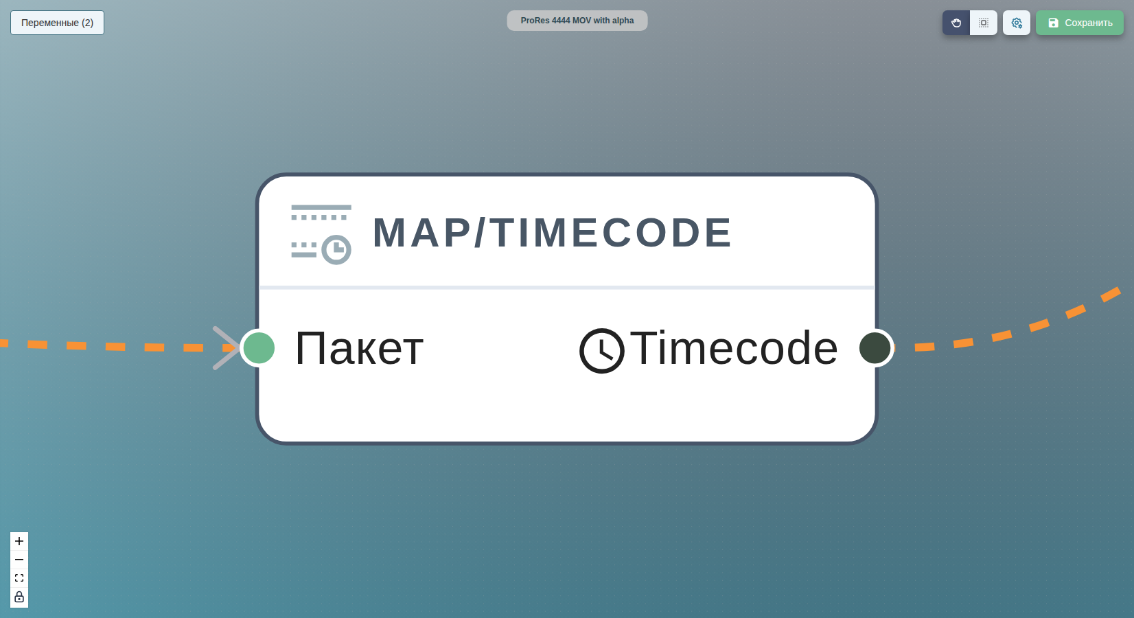 map/timecode переносит начальный таймкод программы в мультиплексор MOV.