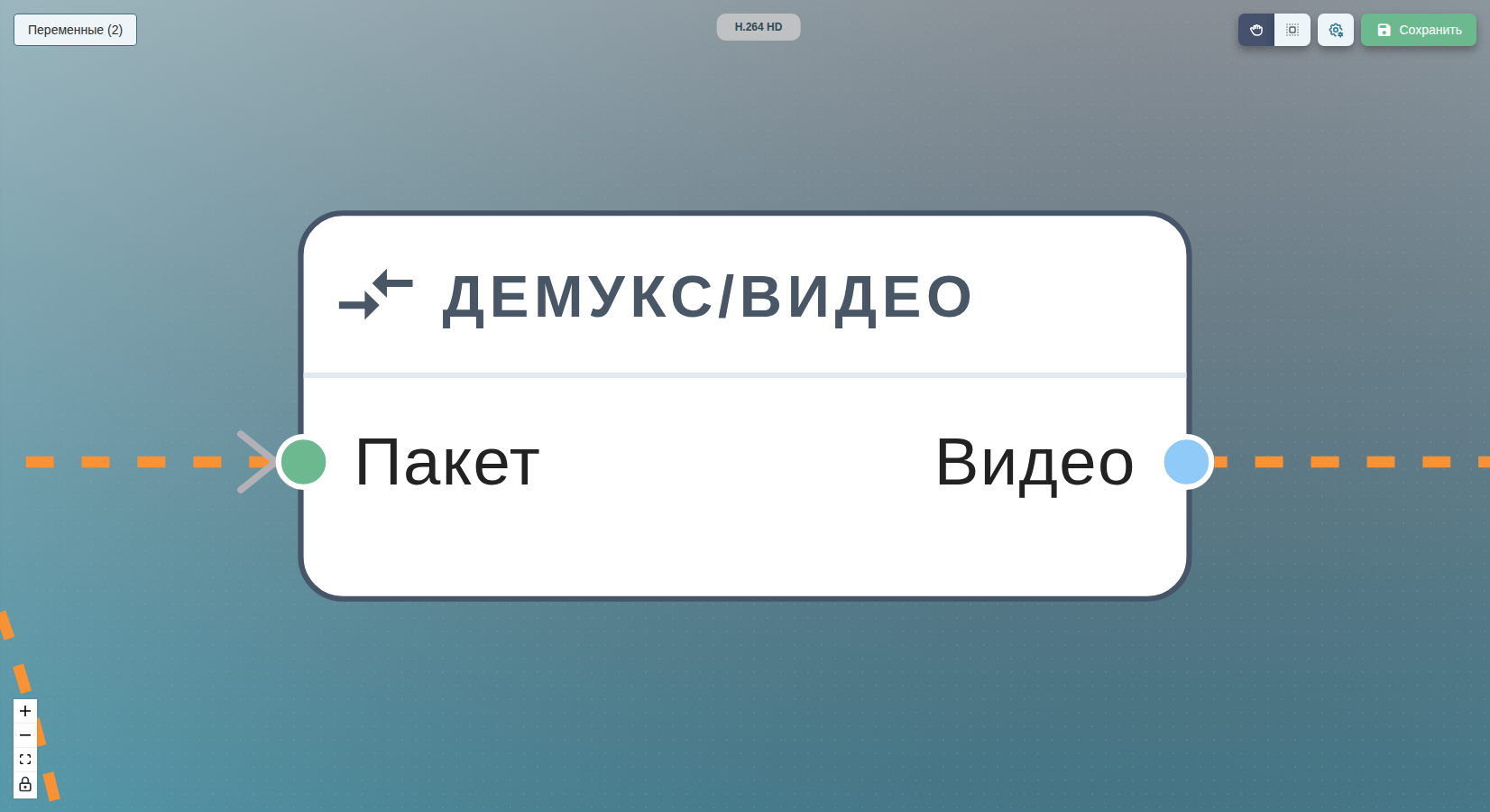 map/video извлекает видеодорожку из исходного пакета в цепочку copy + mp4.