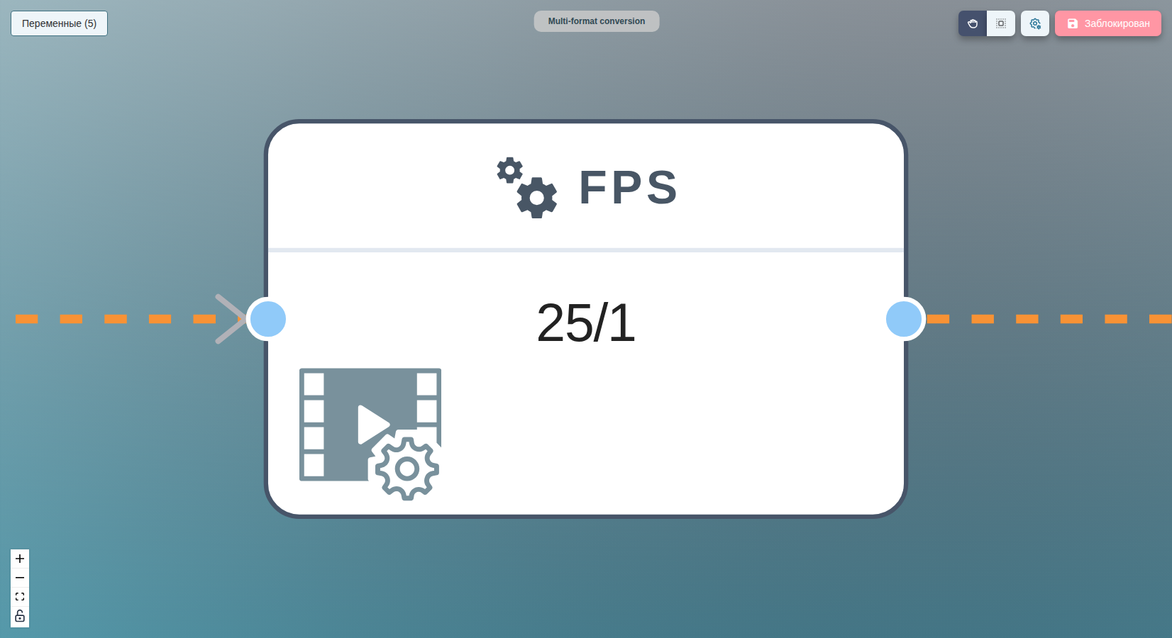 vf/fps на холсте.