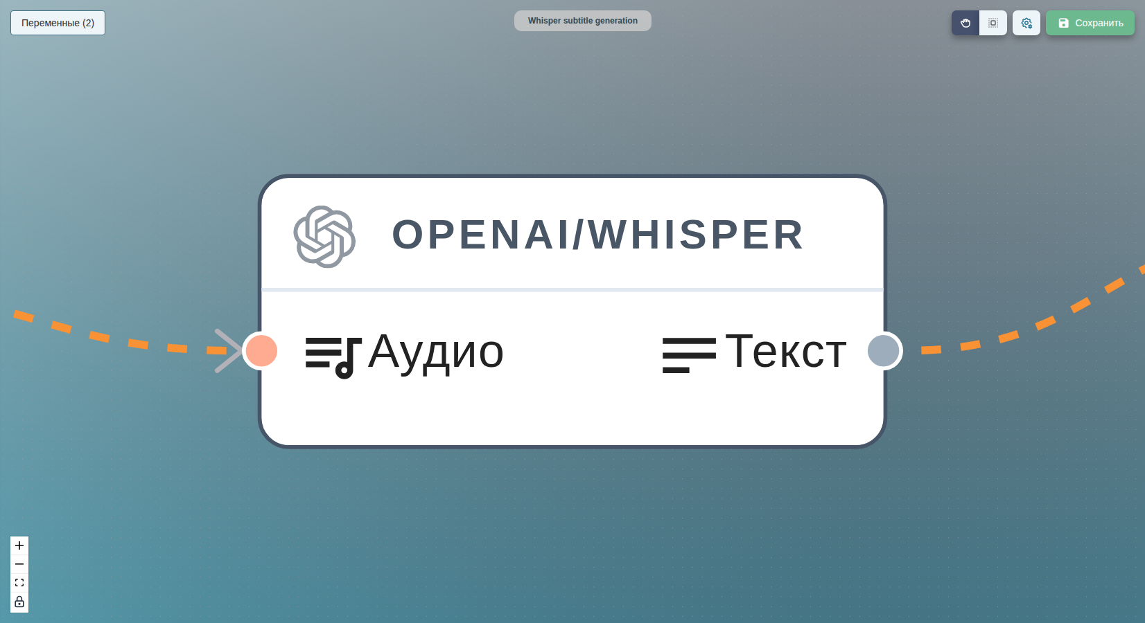 OpenAI/Whisper, транскрибирующий аудиоветвь в дорожку субтитров.